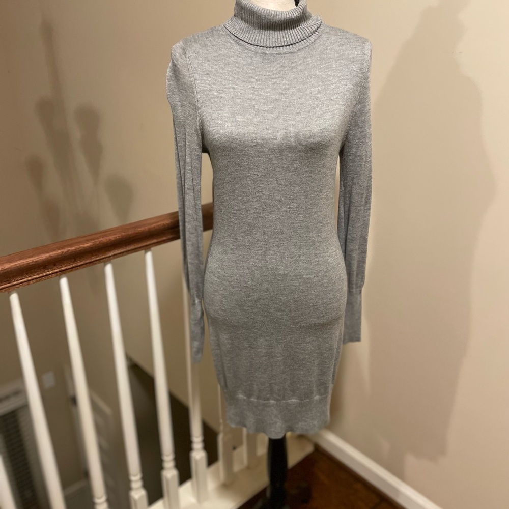 NWOT Gray Knit Sweater Dress